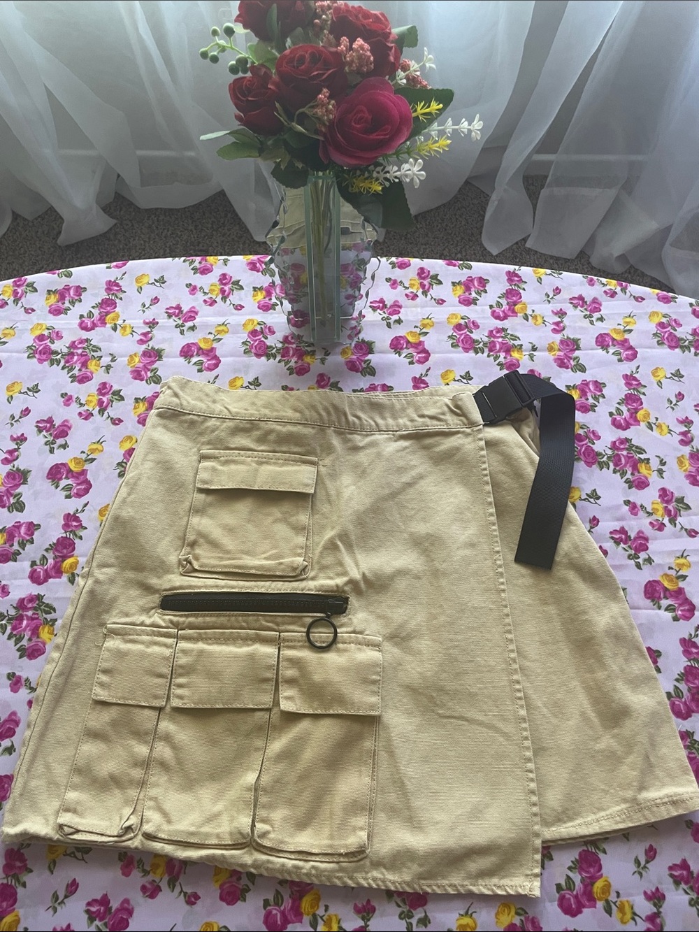 Forever 21 Beige A-Line Mini Skirt